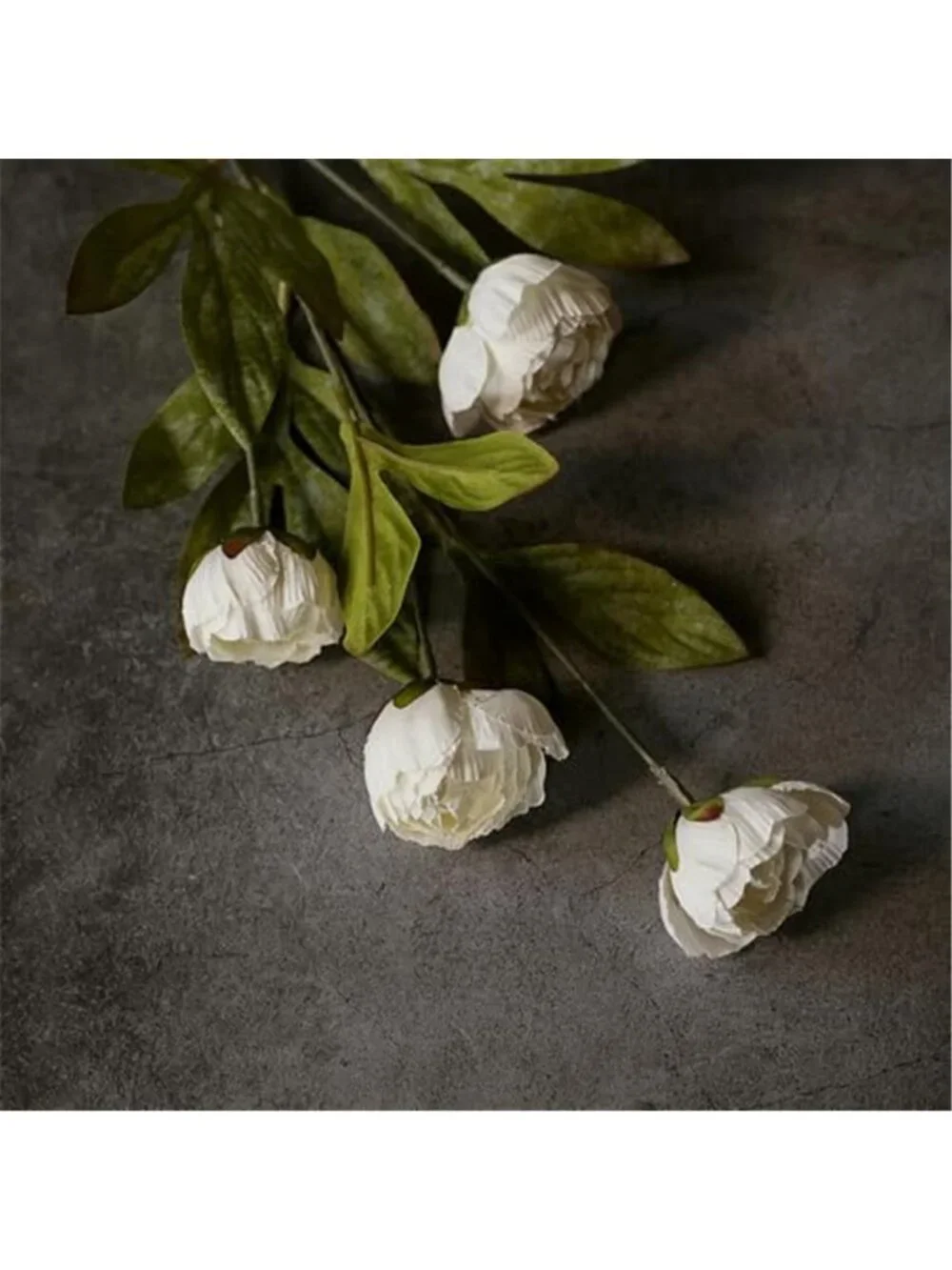 Artificial Peony Flowers Silk Cream Bouquet Wedding Centerpiece Decor